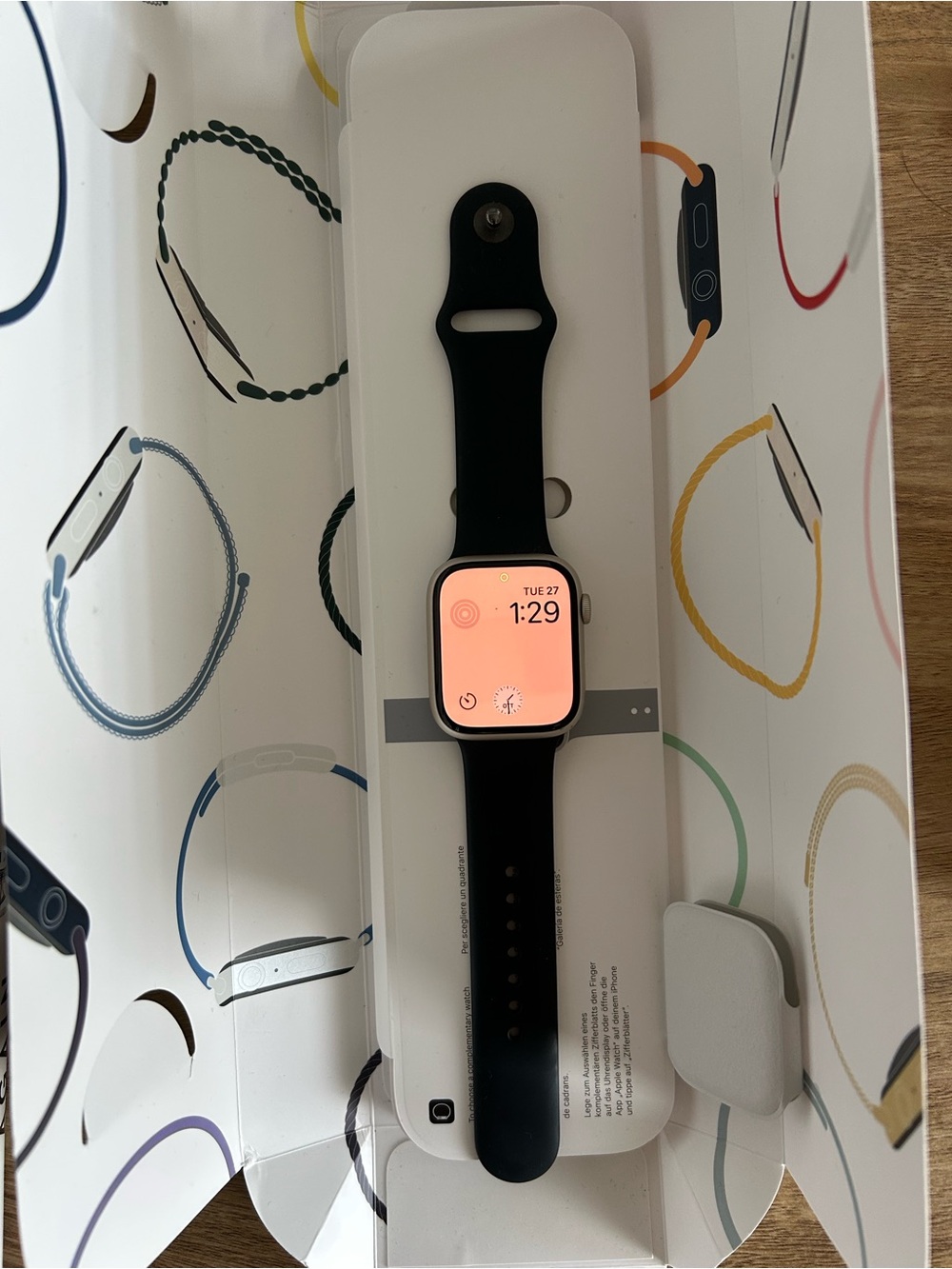 Apple Watch with Black Silicone Band